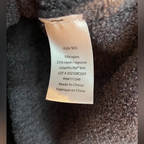 Barefoot Dreams Cozy Chic Lite Hi/Lo Cardigan Dark Gray/Carbon S/M - Picture 11 of 11